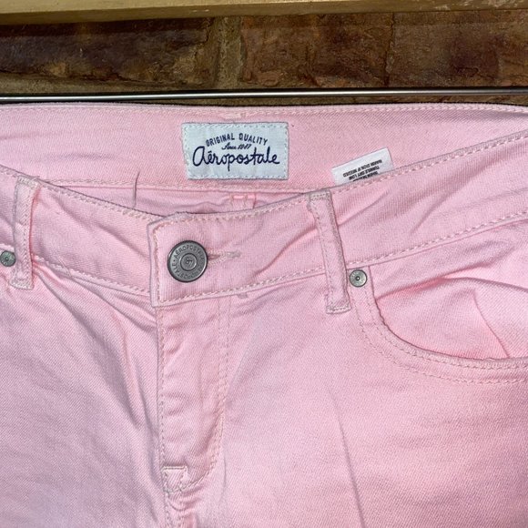 Aeropostale Pink Ombre Denim Skinny jeans Women's Size 3/4 - Picture 5 of 8